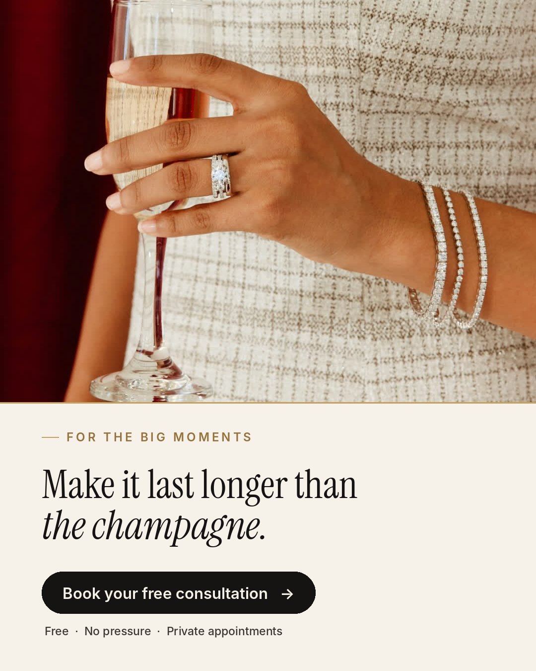 ScaleUp ad creative example for a fine jeweller
